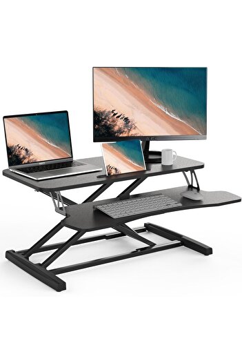 SKY TOUCH SKY-TOUCH Standing Desk Height Adjustable, 80x40cm Sit to Stand Desk Converter