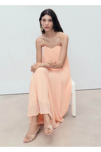 MANGO Woman Strass taşlı kitten topuklu sandalet
