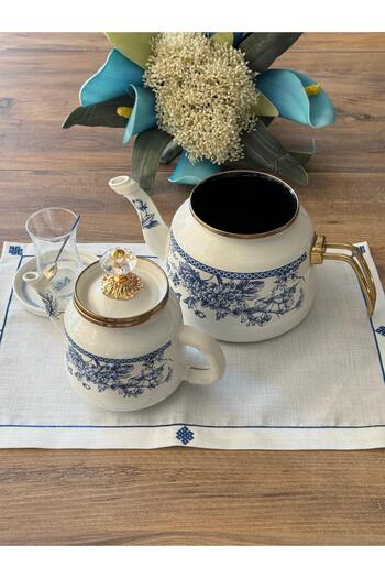 Meri Ev Gereçleri Blue Enamel Tea Pot