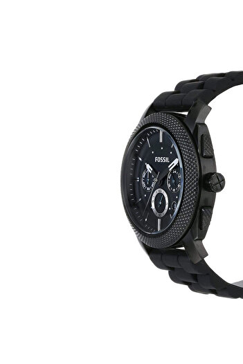 Fossil ساعة رجالية من السيليكون التناظرية FS4487 - 45 مم - أسود