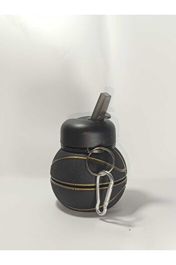 modacepte 100% Silicone Collapsible Water Bottle and Flask in the Shape of a Basketball Ball for Children and Adults, 550 ml