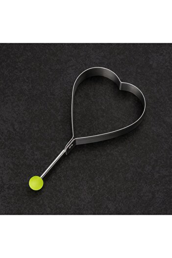 obrigado Metallic Heart-Shaped Metal Omelet Egg and Pancakes Mold, Durable Kitchen Accessory
