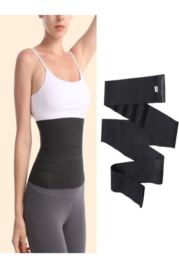 Generic 3 Meter Waist Trimmer Belt Adjustable Lumbar & Back Support, Elastic Tummy Snatch Bandage Band Wrap