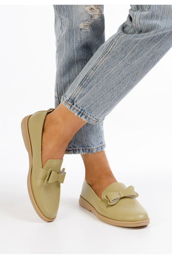 B T Shoes Zelené dámské mokasíny Andeva