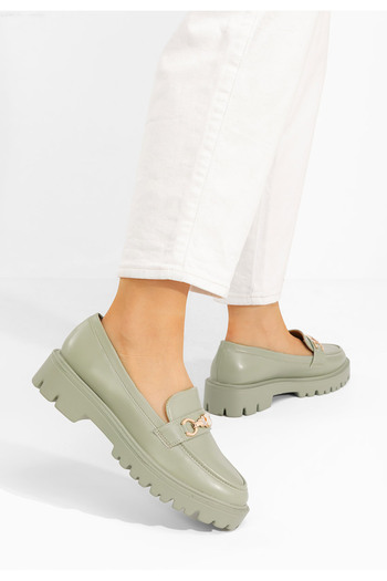 B T Shoes Μοκασίνια γυναικεια Aelle πρασινο