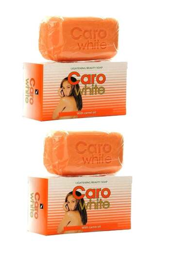 Caro White 2 Pieces Body Soap with Carrot Oil Extract for Brightening Orange 180g