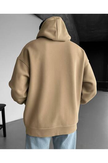 CLASSY.MODA Unisex Oversize 3 Thread Basic Hoodie 👕   Φούτερ με κουκούλα Casual άνετο αθλητικό στυλ