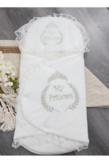 Fun Moment Lace-embellished newborn tuxedo with embroidery