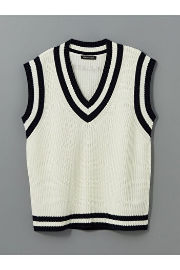 LC Waikiki New Season V-Neck Women's Knitwear Sweater