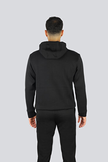 PAUL&SHARK Men's Regular Fit Hooded Collar Long Sleeve Black Sweatshirt 15311852-011