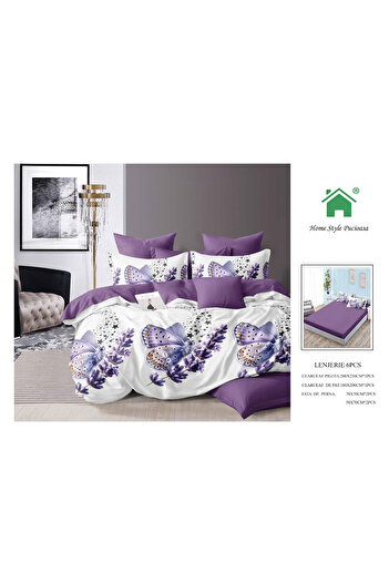 FIONNA.RO Finet Bed Linen With Elastic - Lavender And Butterflies