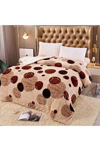 CHIRASO Cocolino CHIRASO Blanket, 200x230cm, Fur Inside, Double Bed, Colorful, Soft and Fluffy