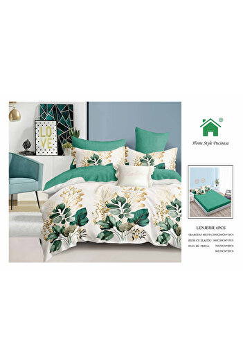 FIONNA.RO Fine Bed Linen With Elastic - Pearlescent Flowers
