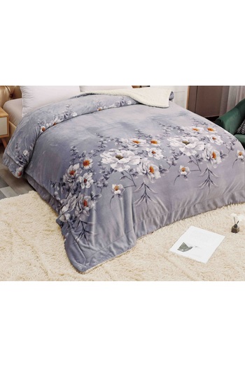 CHIRASO Cocolino CHIRASO Blanket, 200x230cm, Fur Inside, Double Bed, Colorful, Soft and Fluffy