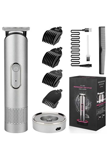Elindor Trimmer/Shaver, Beard and Body, Groin, Waterproof, Wireless, Lightweight and Portable, Gray