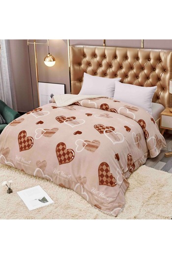 CHIRASO Cocolino CHIRASO Blanket, 200x230cm, Fur Inside, Double Bed, Colorful, Soft and Fluffy