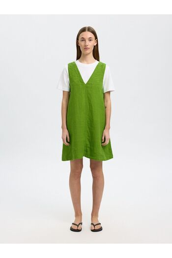 SELECTED Kleid ohne Ärmel 100% Leinen