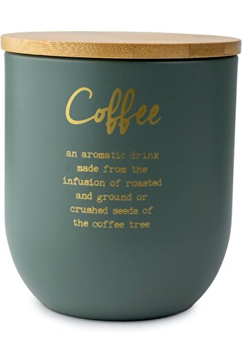 erorex Earl Coffee Canister Bamboo Lid Petite Coffee Storage Container Compact Coffee Caddy Stylish Coffee