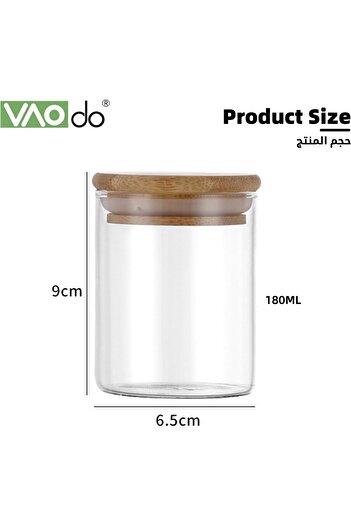 erorex 12 Pcs Glass Spice Jars, Storage Jars Bamboo Airtight Lids, Labels Pens, Kitchen Corners, Sugar,