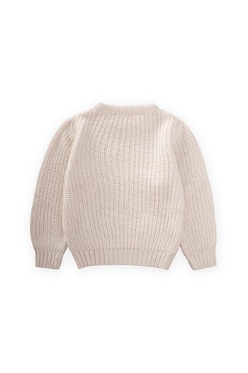 Cigit Crew Neck Thessaloniki Knitwear Sweater 2-8 Years Ecru
