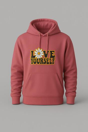 MELOOX Floral Printed Love Yourself Hooded Sweatshirt – Unisex Casual Fashion