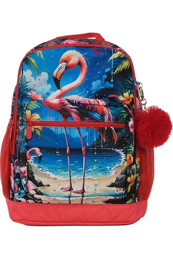 Pippa Girl's Three-Eyed Red Elementary School Triple School Bag Set - Flamingo - Ppset5360