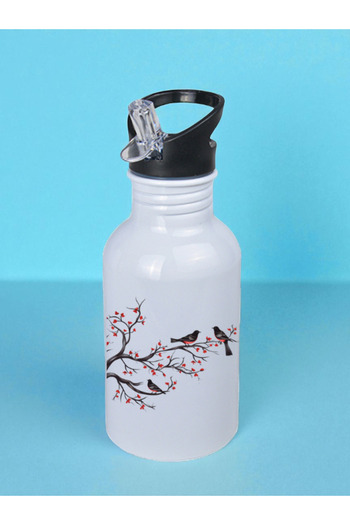 lili hediyelik Birds Printed Water Bottle 600 ml - Sports Water Bottle, Large Water Bottle, Sports Bottle, Sports Water Bottles