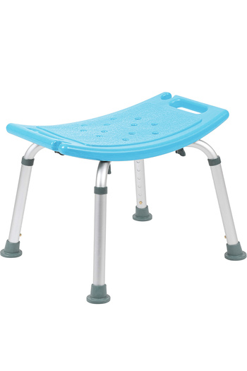 Elindor ® Compact Shower and Bathtub Seat, Stable and Easy to Assemble with Adjustable Height, Blue