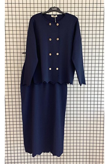 Armine Asymmetrical Cut Skirted Knitwear Set (Slim-Fit)