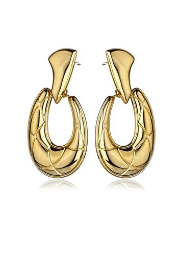 Klips Concept Striped Ring Object Detail Steel Earrings
