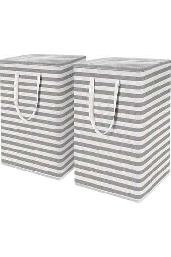 Yelajoy 2 Pack Laundry Hamper,75L Collapsible,with Easy Carry Handles,Waterproof,Storage for Toys Clothes
