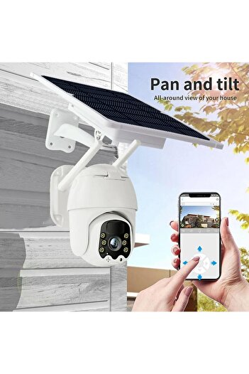 OEM 4G Surveillance Camera with Solar Panel, S03N, 4MP, FullHD, Night Vision Ir 25m, SD Card Slot