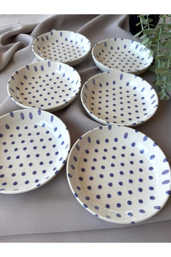 Yiğit Seramik Züccaciye Retro 6 Pieces Round Breakfast Bowls
