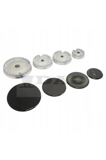 DAO Set 4 burners for stoves compatible with Indesit, Whirlpool, Arctic, Beko, 100, 75, 55
