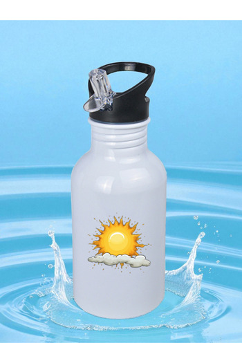 lili hediyelik Sun and Cloud Water Bottle 600 ml - Children's Water Bottle, Children's Water Bottle