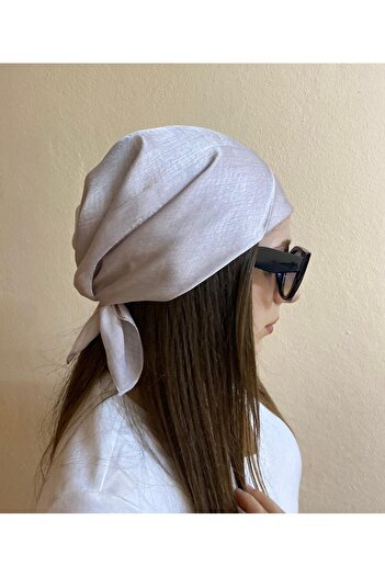 sema aksesuar Light Gray Color Plain Patterned Bandana - Scarf Gift