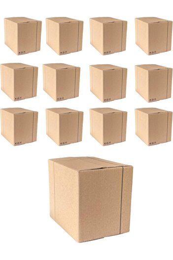 Generic Moving Storage Boxes, 43x31x31 cm, Pack of 12, Brown Cardboard
