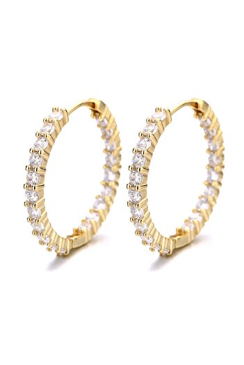 delis Round earrings made of 925 silver, elegant model