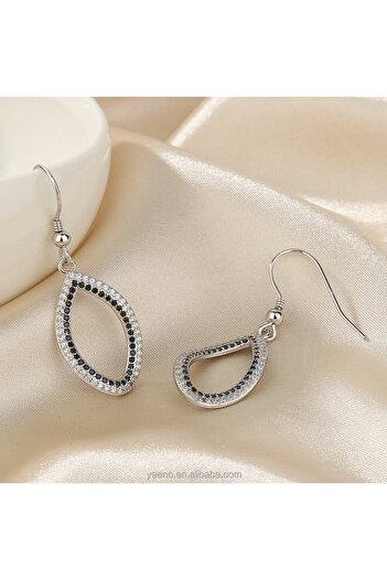 delis Cercei argint 925, JW1580, model elegant, placati cu rodiu