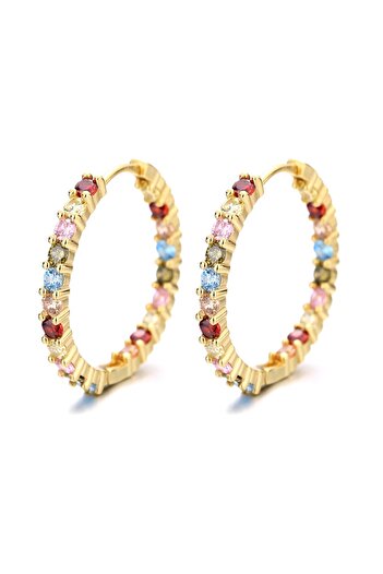 delis Round earrings made of 925 silver, elegant model