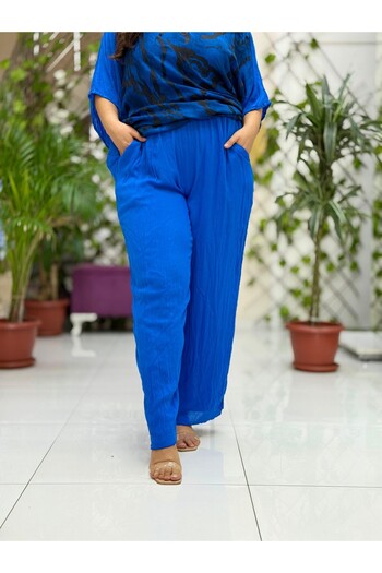 Punta Otantik Vl3015 High Waist Basic Voile Trousers Saks