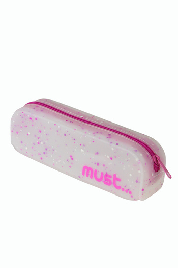 MUST 585643 Transparent Colored Silicone Pencil Case