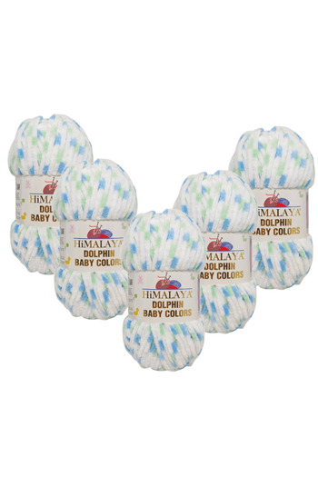 Himalaya Dolphin Baby Colors Velvet Thread 5 Pack - 80409 - 100 Gr. 120 Meters.