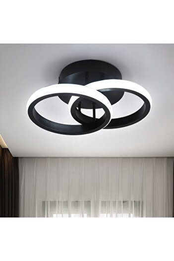 Bogadini Lustra LED moderna pentru dormitor cu montaj aplicat si lumina reglabila 3500K