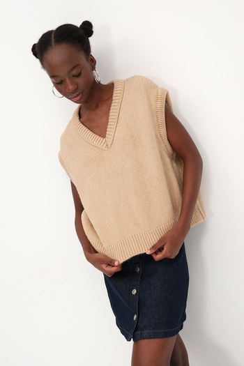 Addax V-Neck Knitwear Sweater S231011-C2