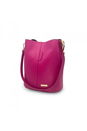 BESSO Geantă de mână Giovane Chic Fuchsia din piele naturală