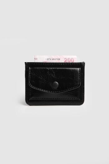 La La'Graccio Paris La'Graccio Paris Women's Yuka Soft Leather Card Holder Black