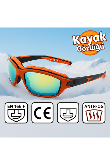 Angel Eyes Ski Goggles Antifog Ventilated Uv Protection Sun Snow Glasses Orange Blue Mirrored Glass Snowboard Sport