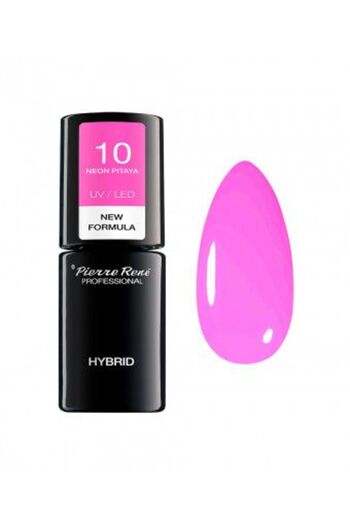 Pierre Rene Semi-permanent Nail Polish - Color Hybrid Polish No. 10 Neon Pitaya 6ml - Pierre Rene