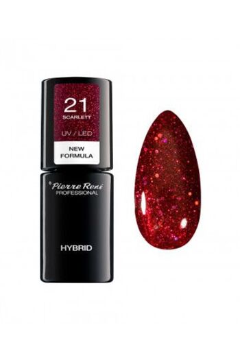Pierre Rene Oja Semipermanenta - Color Hybrid Polish Nr. 21 Scarlett 6ml - Pierre Rene